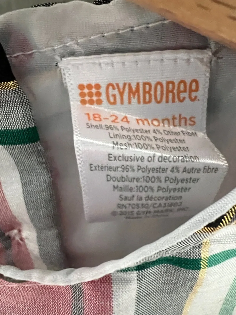 Gymboree | Plaid Toddler Dress Green Red Bow 18-24M